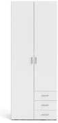 Biała szafa 78x200 cm Space – Tvilum
