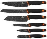 Zestaw 6 noży ze stali nierdzewnej z powłoką granitową N4-D11