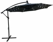Ciemnoszary parasol do ogrodu z LED R9-C66