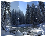 Parawan - Śnieżny las (210x170 cm)