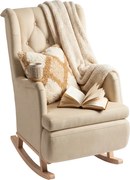 Kremowy bujany fotem wypoczynkowy z pikowaniem S4-M81