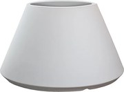 Stromboli Biały okrągły wazon z żywicy o stożkowym kształcie do roślin doniczkowych i ogrodowych, śr. 60x35h