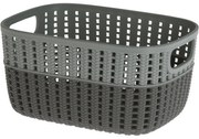 Plastikowy kosz Duo, szary, 23,5 x 17,5 x 11,5 cm