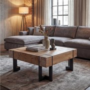 Stolik kawowy MCW-A15,  kolor naturalny 70 x 70 cm