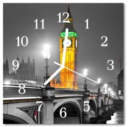 Zegar szklany kwadratowy Big ben