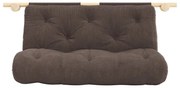 Ciemnobrązowa sztruksowa rozkładana sofa 135 cm Hooked – Karup Design
