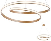 Redo 01-1796 - Żyrandol LED na lince TORSION LED/40W/230V brązowy