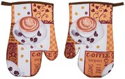 Zestaw 2 brązowych rękawic z magnesem COFFEE FROTH