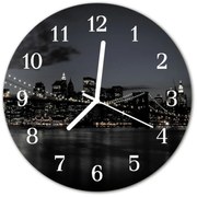 Zegar ścienny okrągły Most miasto