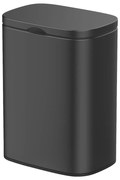 Czarny kosz na śmieci z nerezové oceli Wenko Sare