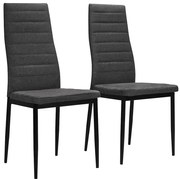 Zestaw 2 ciemnoszarych krzeseł do stołu P0-T90