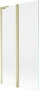 Mexen Mist L parawan nawannowy 2-skrzydłowy 100 x 150 cm, transparent, złoty szczotkowany - 8A9L-100-011-55-00