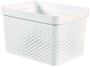 Biały koszyk Curver Infinity Dots, 17 l