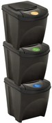 Zestaw 3 koszy do segregacji odpadów z możliwością sztaplowania Z5-W24