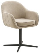 Jasnoszare tapicerowane fotele jadalniane zestaw z podłokietnikami 2 szt. Tamera – House Nordic