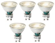 Zestaw 5 żarówek LED GU10 z 3-stopniową regulacją jasności 7W 600 lm 3000K
