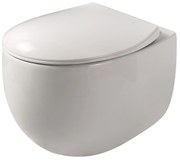 Miska WC wisząca bezkołnierzowa biała EGANI White z deską wolnoopadającą typu Slim