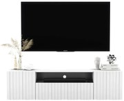 Szafka RTV TAL 2D1K 2 150cm wisząca biała mat MEBLE LINDNER