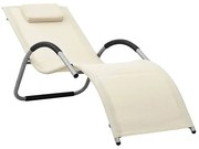 Leżak ogrodowy kremowy R3-W49