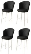 Zestaw krzeseł barowych Fora Black and White, 4 szt., 4 szt.