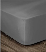 Poszewka na Materac 100% Bawełny 160x200cm - Ciemnoszary Elastyczny 35cm