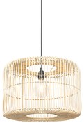 Orientalna lampa wisząca z rattanu 45 cm - MaudKolonialny Oswietlenie wewnetrzne