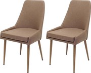 Krzesło do jadalni MCW-O27 (zestaw 2 sztuk),  brązowy