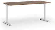 Biurko PRIMO BETA, 160x80 cm, biała podstawa, orzech