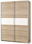 Szafa przesuwna LIMA S1 153cm dąb sonoma/biały połysk HALMAR