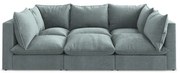 Niebieska sofa 255 cm Manao – Makamii