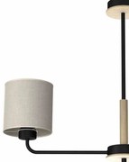 Żyrandol, naturalny, beż, tkanina, potrójna ATLANTA 3xE27