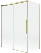 Mexen Rox parawan nawannowy 2-skrzydłowy rozsuwany 120 + 70 x 150 cm, transparent, złoty - 8C9-120-070-50-00