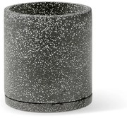 Ciemnoszara doniczka Bonami Selection Terrazzo, ø 34 cm