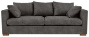 Antracytowa sofa z imitacji skóry 225 cm Hamburg – Scandic