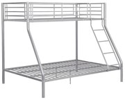 Łóżko piętrowe ELEVATIO  IV - 90 i 140 × 190 cm - Srebrny - Metal