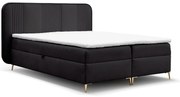 Czarne welurowe łóżko z pojemnikiem 4 rozmiary G1-G33