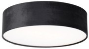Nowoczesna lampa sufitowa czarna 40 cm ze złotym wnętrzem - Drum Nowoczesny Oswietlenie wewnetrzne