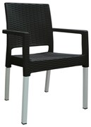 Ogrodowe krzesło rattanowe Lux, antracyt