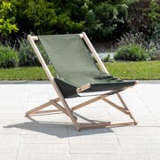 Leżak ogrodowy drewniany Gozo Komfort khaki PATIO