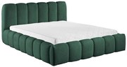 Ciemnozielone łóżko tapicerowane buble N5-H50