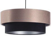 Beżowo-czarna lampa z podwójnym abażurem - S414 D2-F78