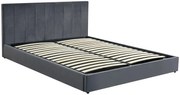 Szare tapicerowane łóżko do sypialni D8-G32