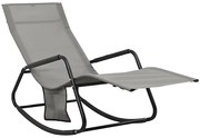 Bujany leżak ogrodowy szary E3-P44
