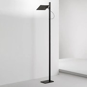 Czarna lampa stojąca LED do salonu, 24 W, 2160 lm, regulowana wysokość i możliwość obrotu o 340°, włącznik/wyłącznik, CCT i ściemniacz nożny