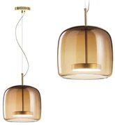 Lampa Sufitowa Wisząca Szklana Amber APP613-1CP