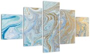 Obraz - Niebieski marmur (125x70 cm)