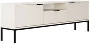 Biała Szafka Pod Tv Na Czarnych Nóżkach 175 Cm F4-D82