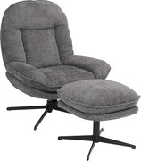 Fotel relaksacyjny z podnóżkiem MCW-P32, szary