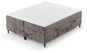 Brązowe łóżko boxspring ze schowkiem 140x200 cm Araya – Maison de Rêve