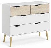 Biała komoda OSLO 75395 z 4 szufladami